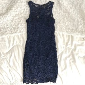 Navy blue laced dress